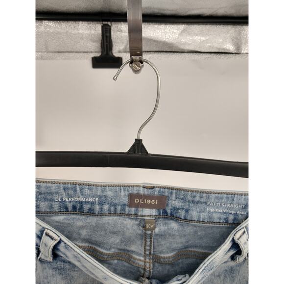 DL1961‎ Patti Jeans 20W Straight High Rise Vintage Ankle Distressed Seaglass - Picture 6 of 14